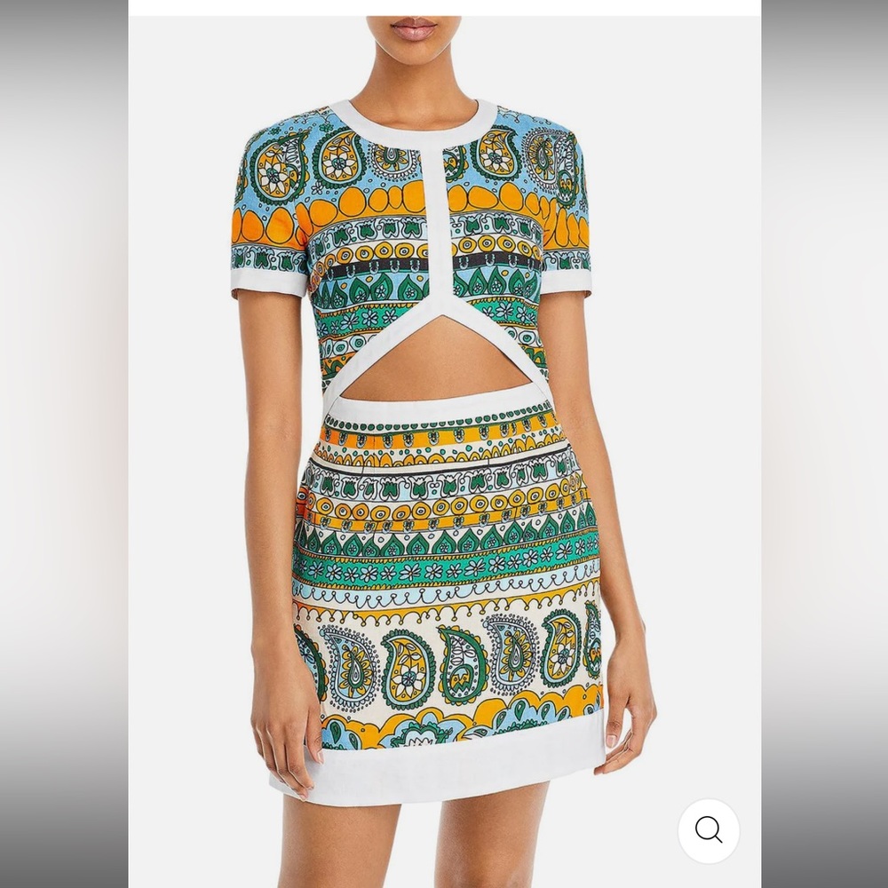 Staud Ibiza Paisley Perla Cutout Dress - NWT Size 6